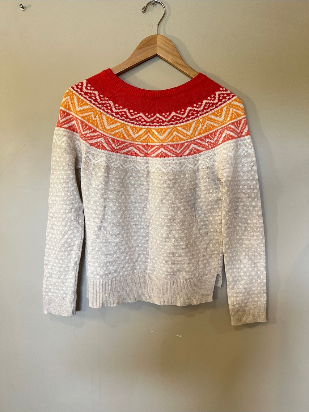 GAP Designed & Crafted Fair Isle Sweater Women’s Small Cozy Nordic Pullover - Picture 4 of 5